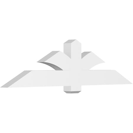 Ekena Millwork Redmond Architectural Grade PVC Gable Bracket, 72"W x 18"H x 4"D x 6"F, 6/12 Pitch GBP072X18X0406RED00